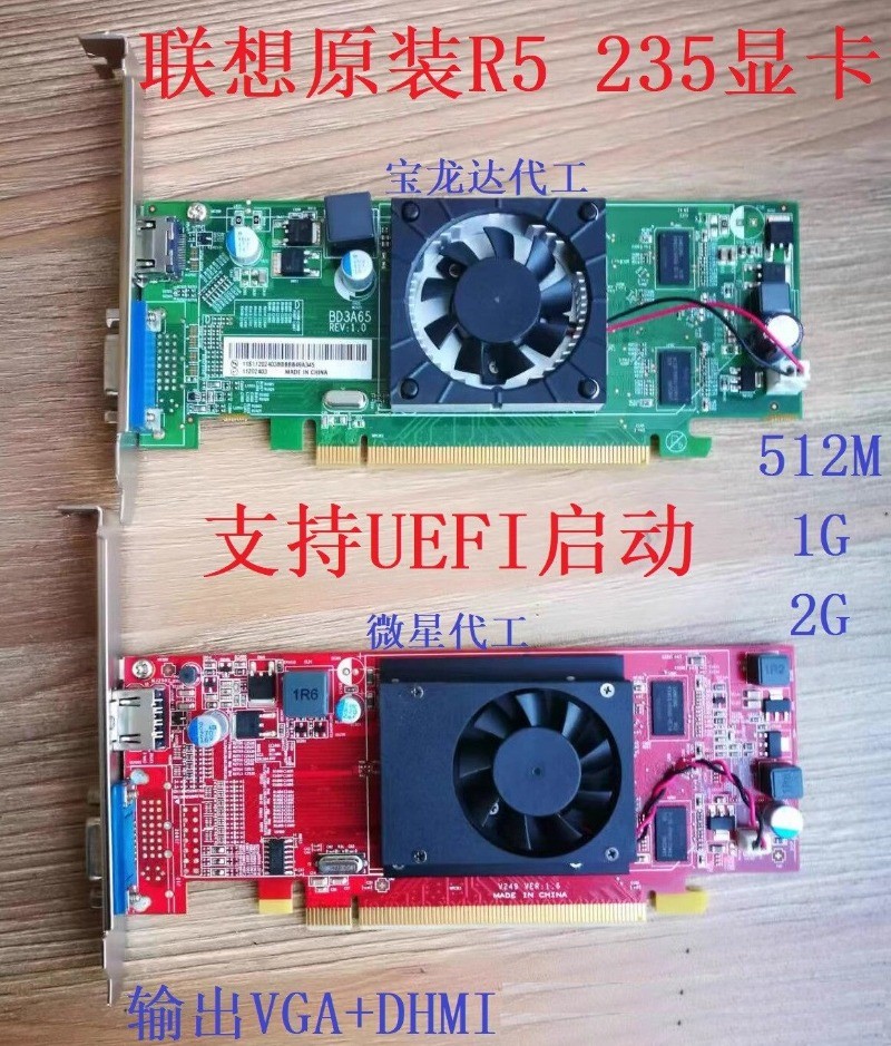 การ์ดจอแสดงผลระดับเริ่มต้น เช่น GT 730 (2GB/4GB), AMD R5 340, R7 350 ...