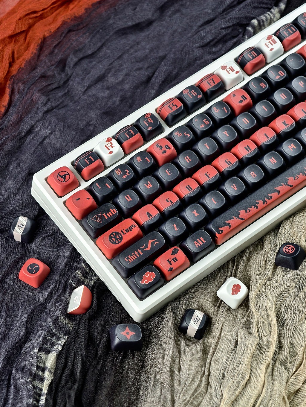 MAIMOOO NARUTO Keycap Cherry/MOA Profile 130 คีย์ PBT Dye Sublimation ...