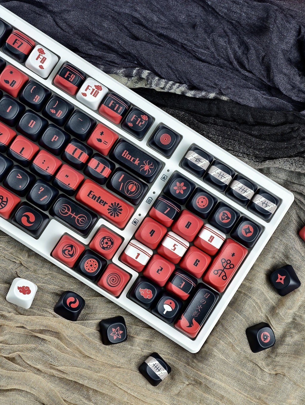 MAIMOOO NARUTO Keycap Cherry/MOA Profile 130 คีย์ PBT Dye Sublimation ...