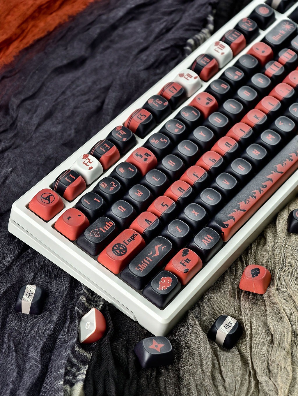 MAIMOOO NARUTO Keycap Cherry/MOA Profile 130 คีย์ PBT Dye Sublimation ...