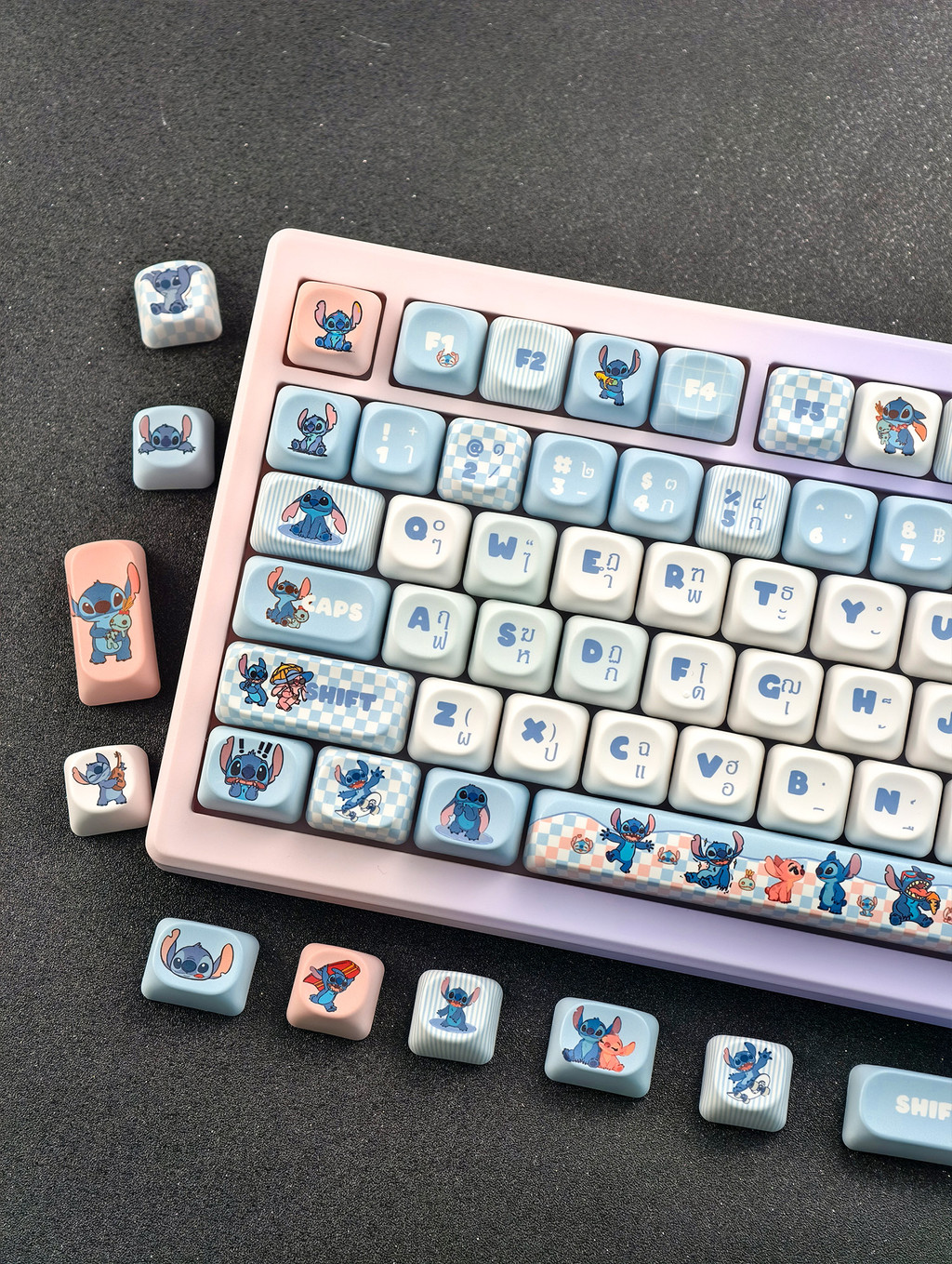 【ไทย Keycap】MAIMOOO Stitch Keycap 120 คีย์ MOA โปรไฟล์ PBT ไทย Dye ...