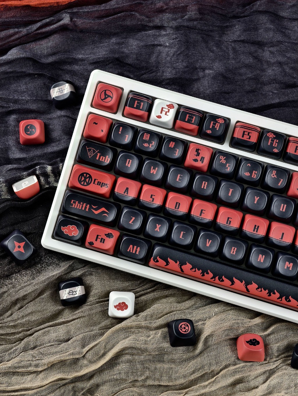 MAIMOOO NARUTO Keycap Cherry/MOA Profile 130 คีย์ PBT Dye Sublimation ...