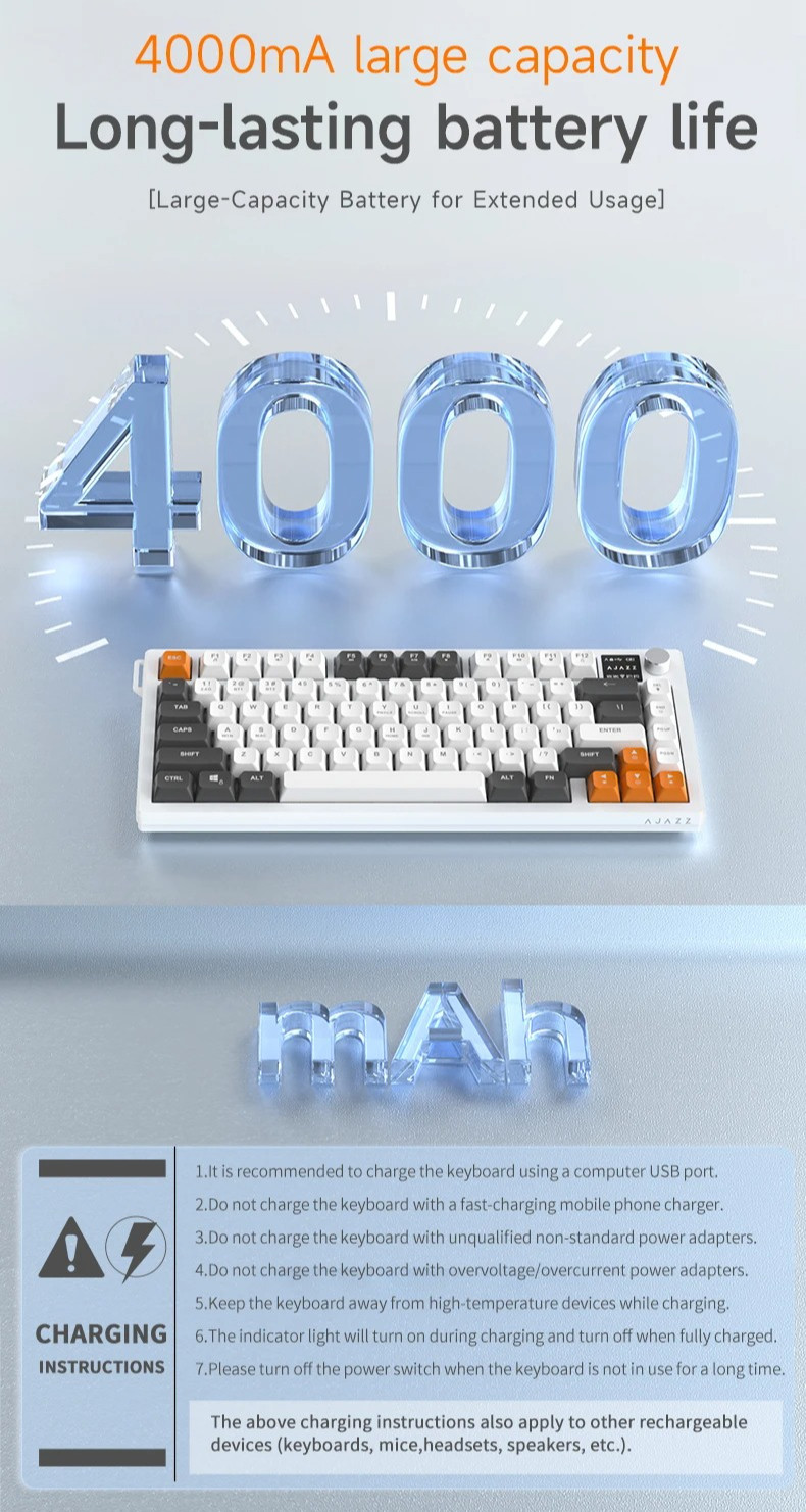 (ไม่ใช่คีย์บอร์ดแบบกลไก) AJAZZ AF82 Low-Proflie Keyboard 1600W RGB ...