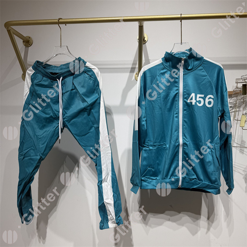 Squid Game For Men Adult Costume-456 Number BlueTracksuit for Boy ...