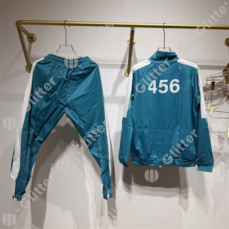 Squid Game For Men Adult Costume-456 Number BlueTracksuit for Boy ...