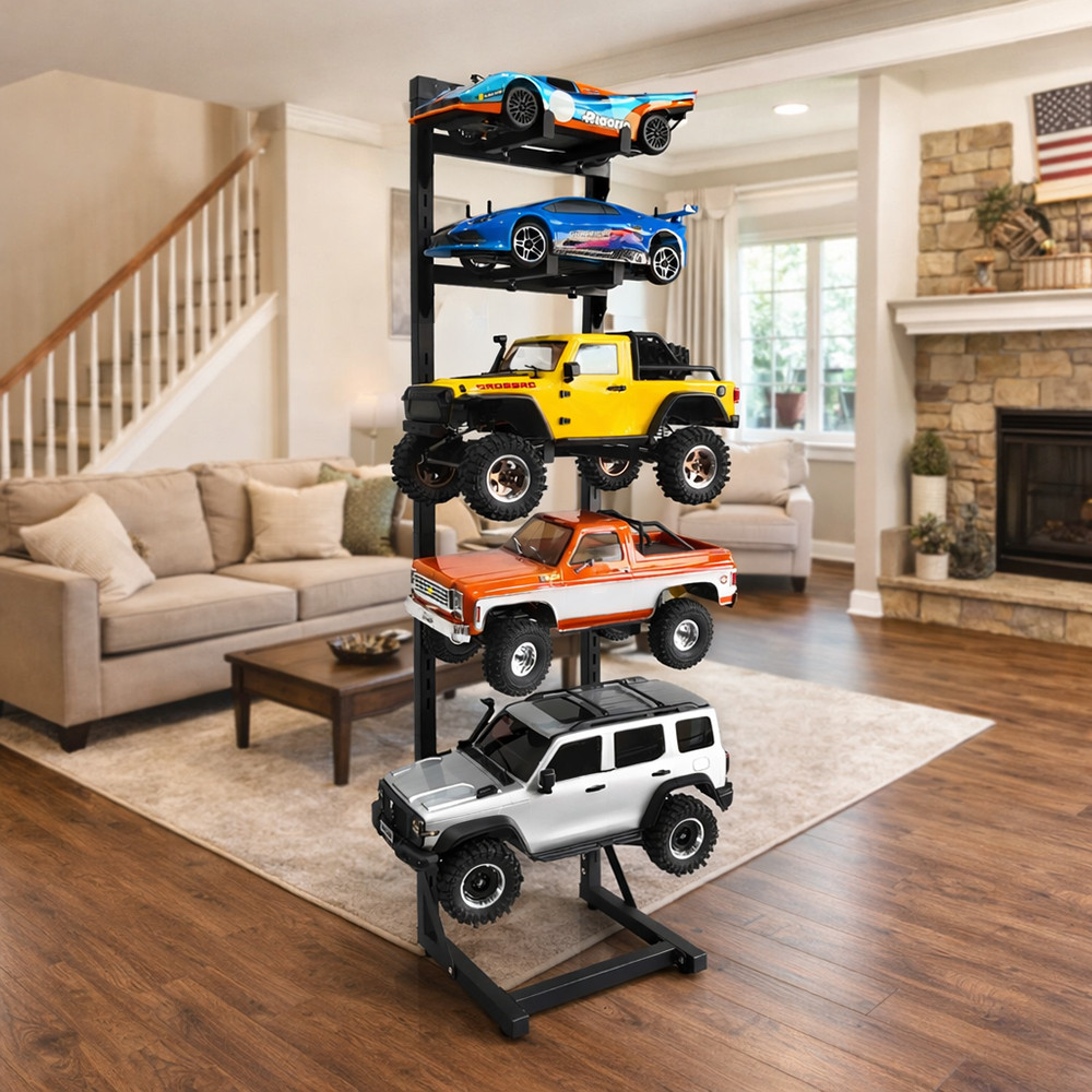 PYFORE 1/10 1/8 1/7 รุ่น RC รถ Crawler Racing Storage Rack 5 ชั้นจอแสดง ...
