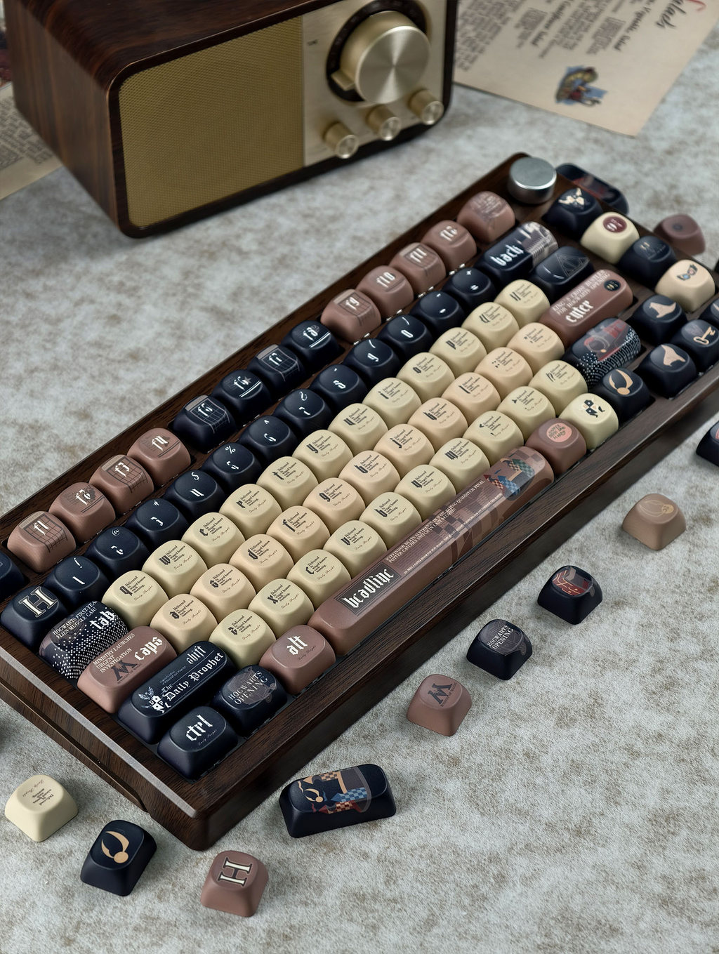 MAIMOOO Daily Prophring Keycap Cherry/MOA Profile 130 คีย์ PBT Dye ...