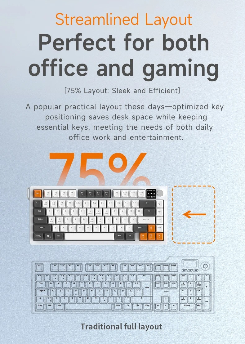 (ไม่ใช่คีย์บอร์ดแบบกลไก) AJAZZ AF82 Low-Proflie Keyboard 1600W RGB ...