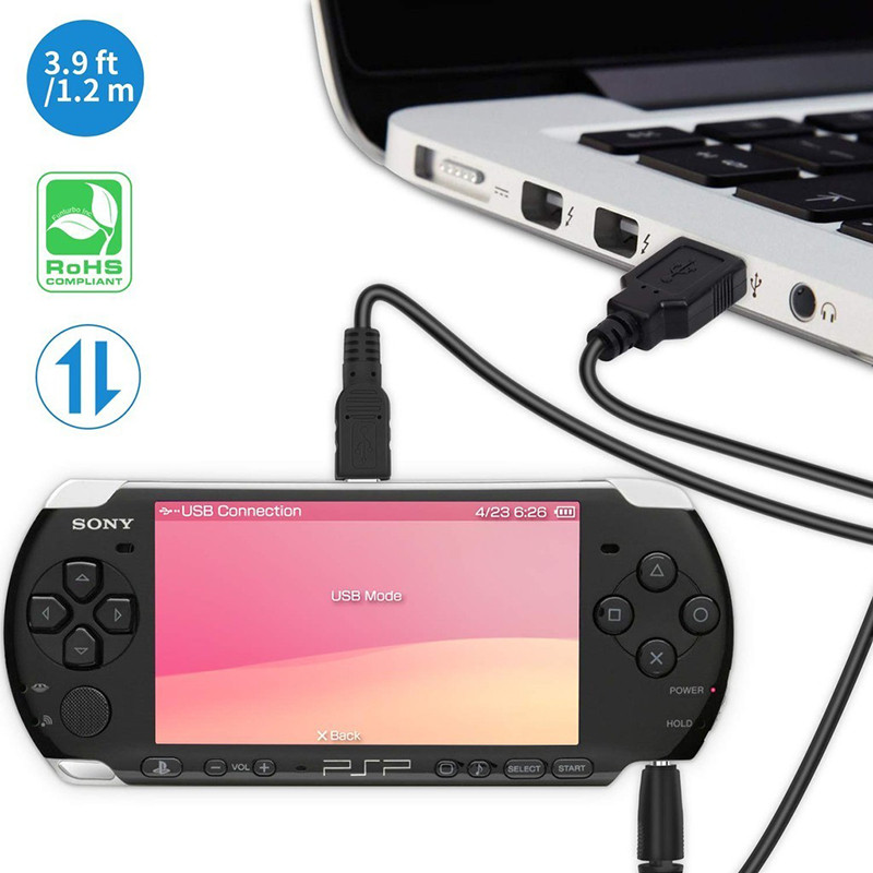 จัดส่งที่รวดเร็ว2 in 1 สายชาร์จ USB สําหรับ Sony PSP 1000 2000 3000 PS3 ...