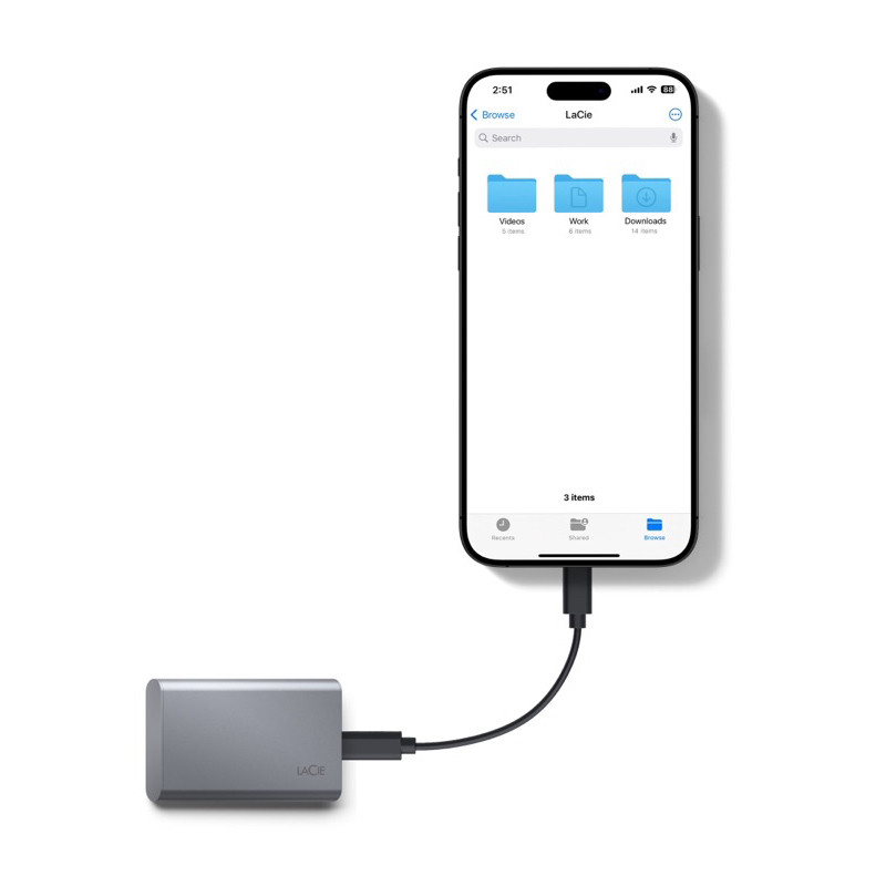 (โปรลดแรงเฉพาะเดือนนี้) LaCie Mobile SSD Secure USB-C for Mac, PC, iPad ...