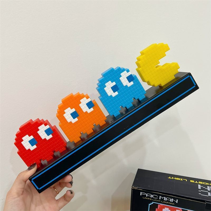 โคมไฟ Pac-Man LED สไตล์ Pixel อุปกรณ์แต่งโต๊ะคอม เกมเมอร์ต้องมี ป้ายไฟ ...