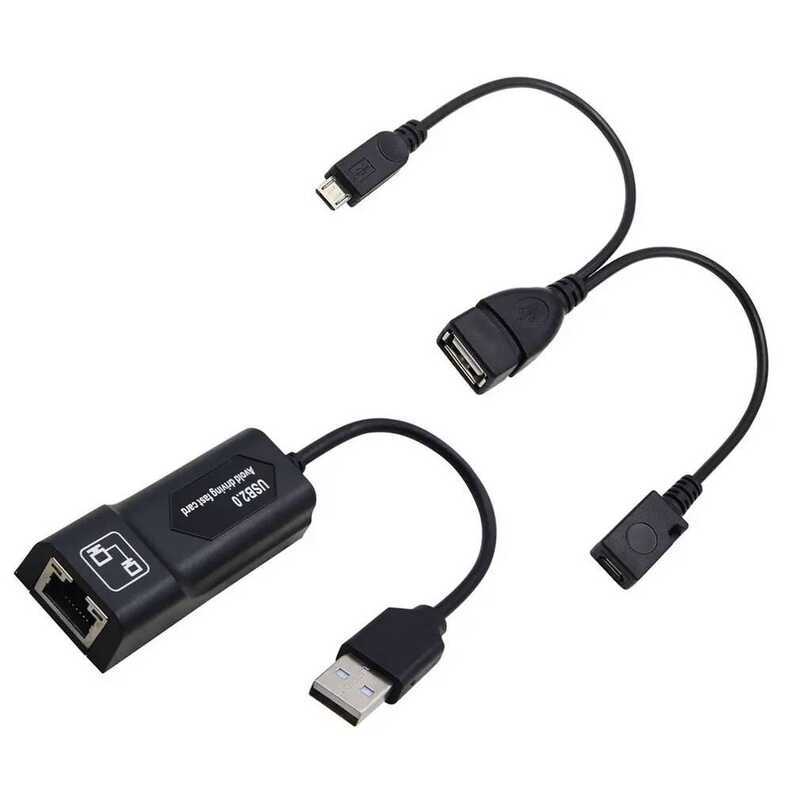 RJ45 อะแดปเตอร์ เป็น Micro USB 2.0 LAN Ethernet Converter Cable ที่เข้า ...