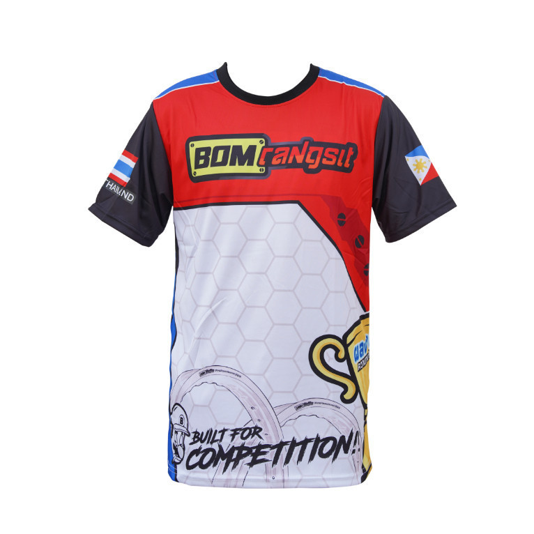 BOM RANGSIT เสื้อเชิ้ตระเหิดแขนสั้นคอกลมเสื้อยืด | Shopee Thailand