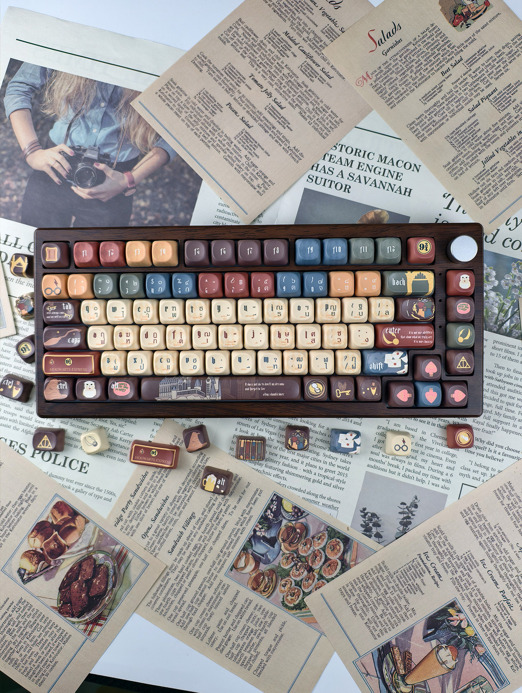 Harry Potter Thai Keycaps MOA/Cherry Profile PBT 125 คีย์ Wooting Aula ...