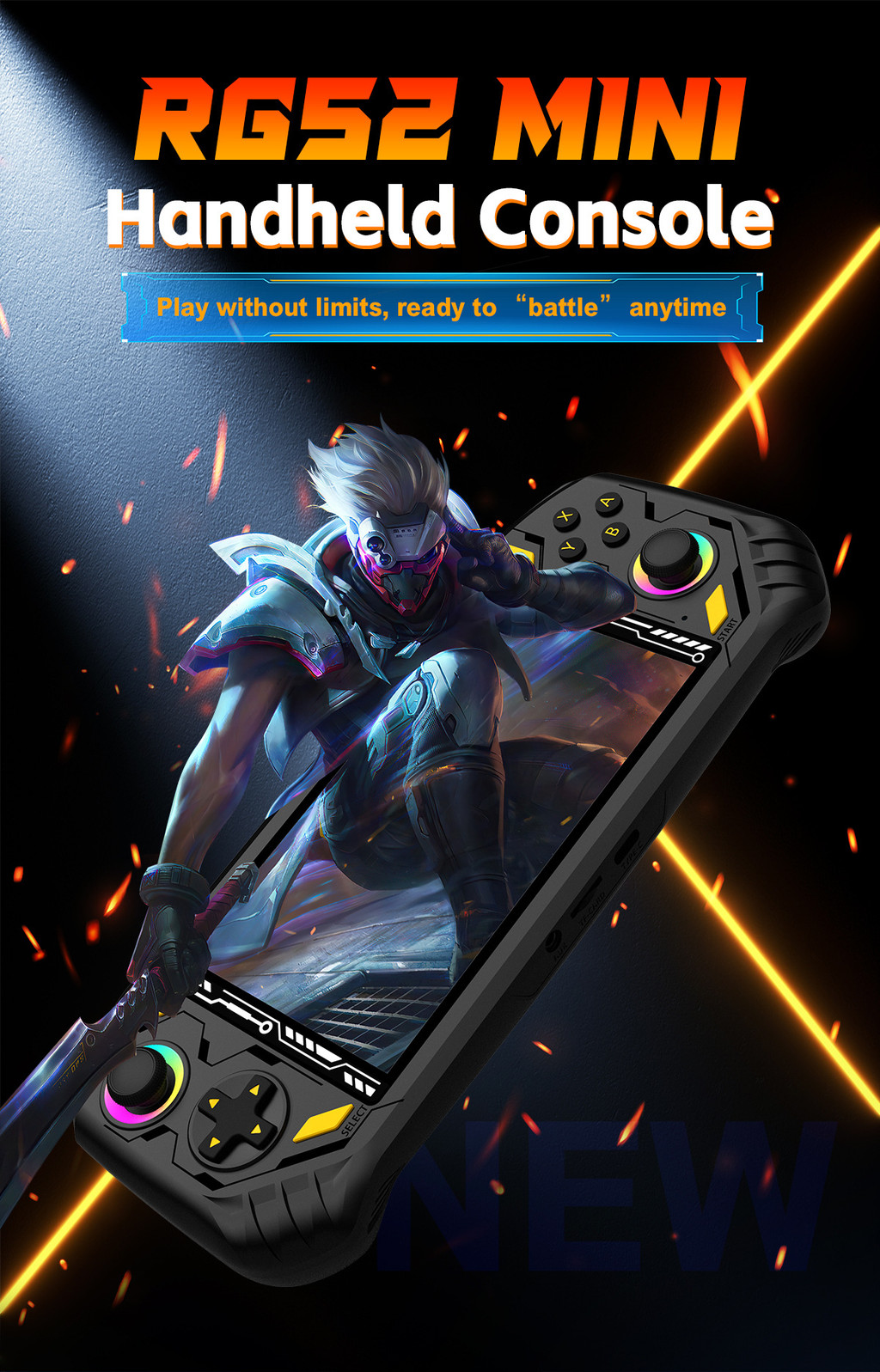 RG52 PRO MAX Android 13 คอนโซลเกมมือถือ 5.5 นิ้วหน้าจอ 1080*1920 HD ...