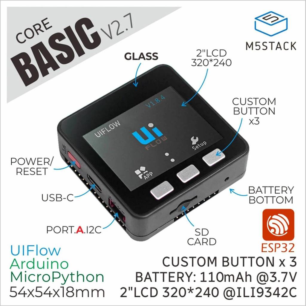 โปรโมชั่นจํากัดเวลา M5Stack ESP32 Basic Core loT Development Kit V2.7 ...
