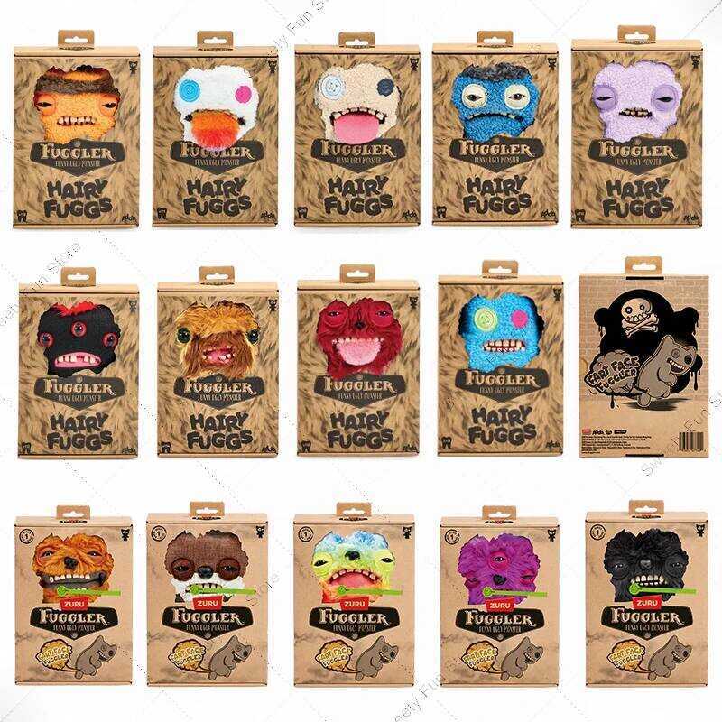 C 100% Original Fuggler Ugly Monster Plush Toy Fart Face Hairy Fuggs ...