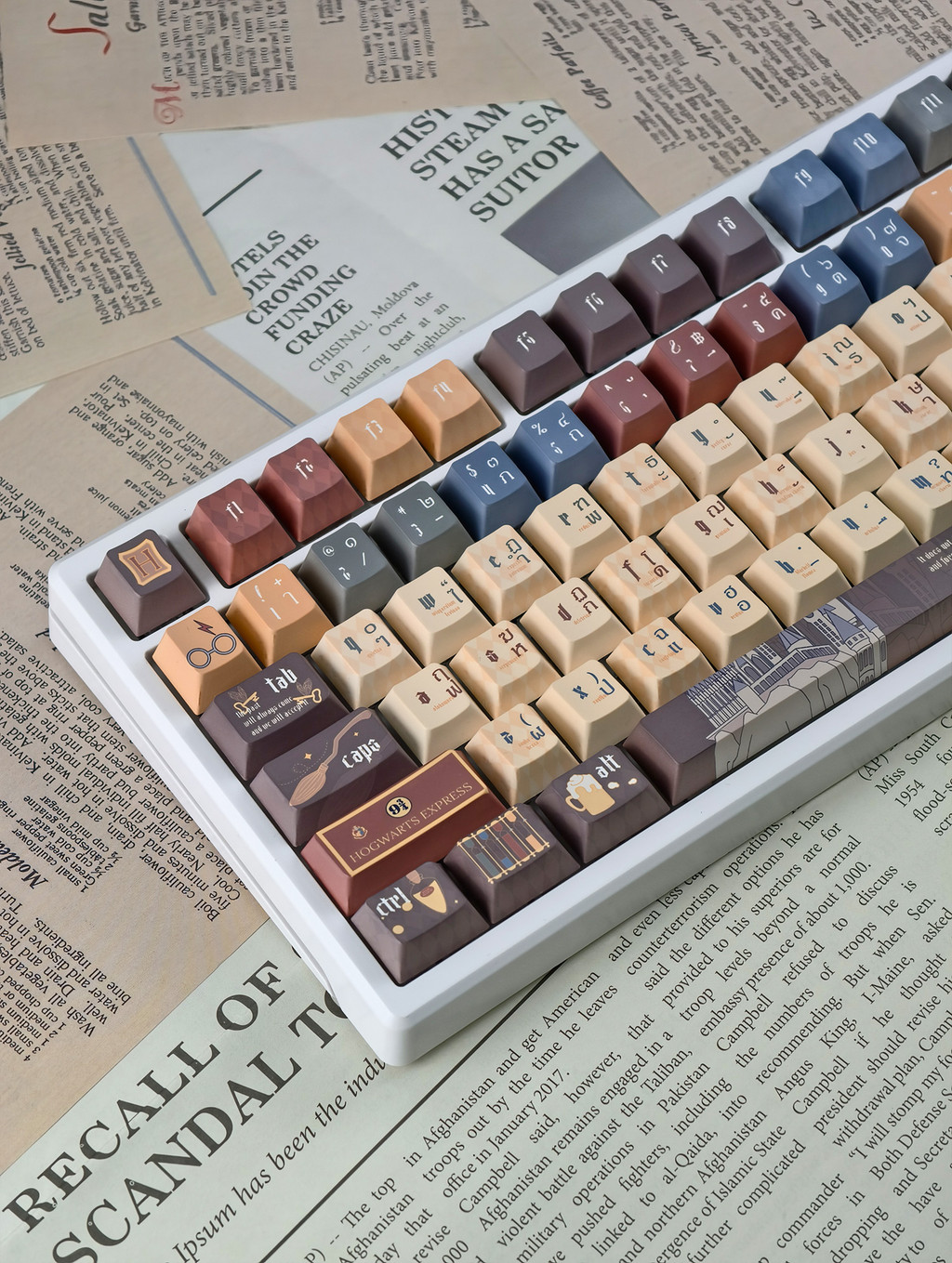 Harry Potter Thai Keycaps MOA/Cherry Profile PBT 125 คีย์ Wooting Aula ...