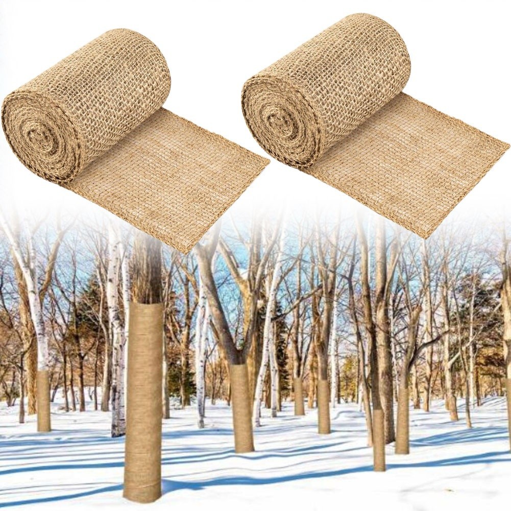 [SWTDRM] 2 ม้วน Burlap Tree Protector Wraps Tree Trunk Protector ...