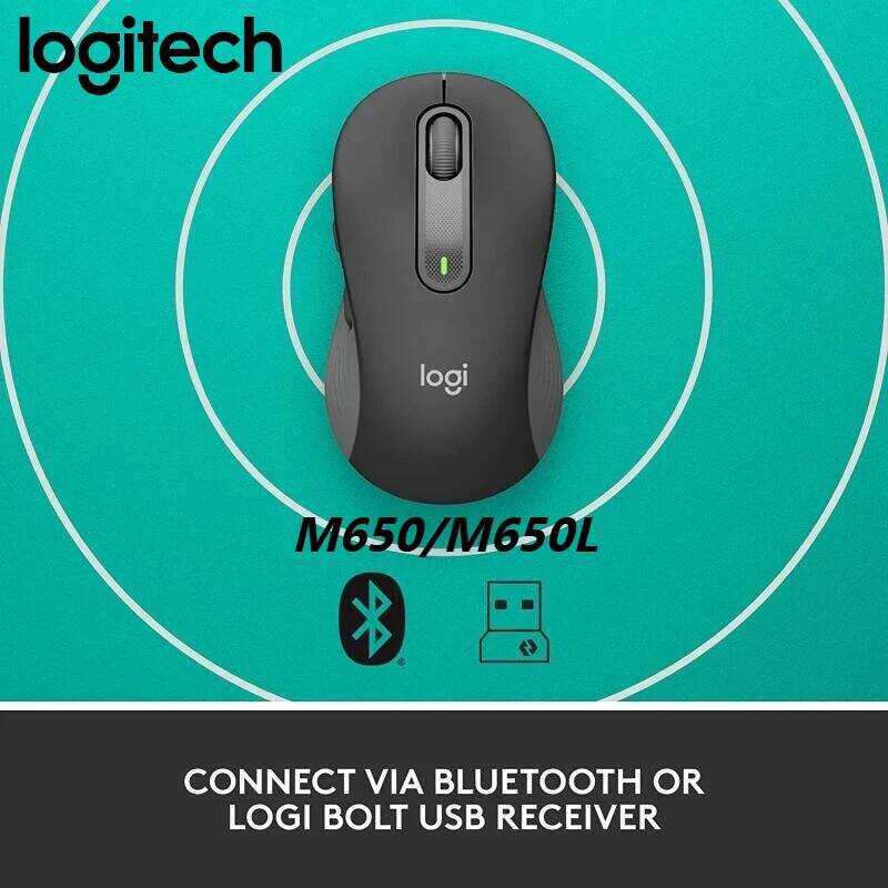 M650 โลจิเทค M650L เมาส์ไร้สายบลูทูธ USB แบบเงียบ, เมาส์ตามหลัก ...