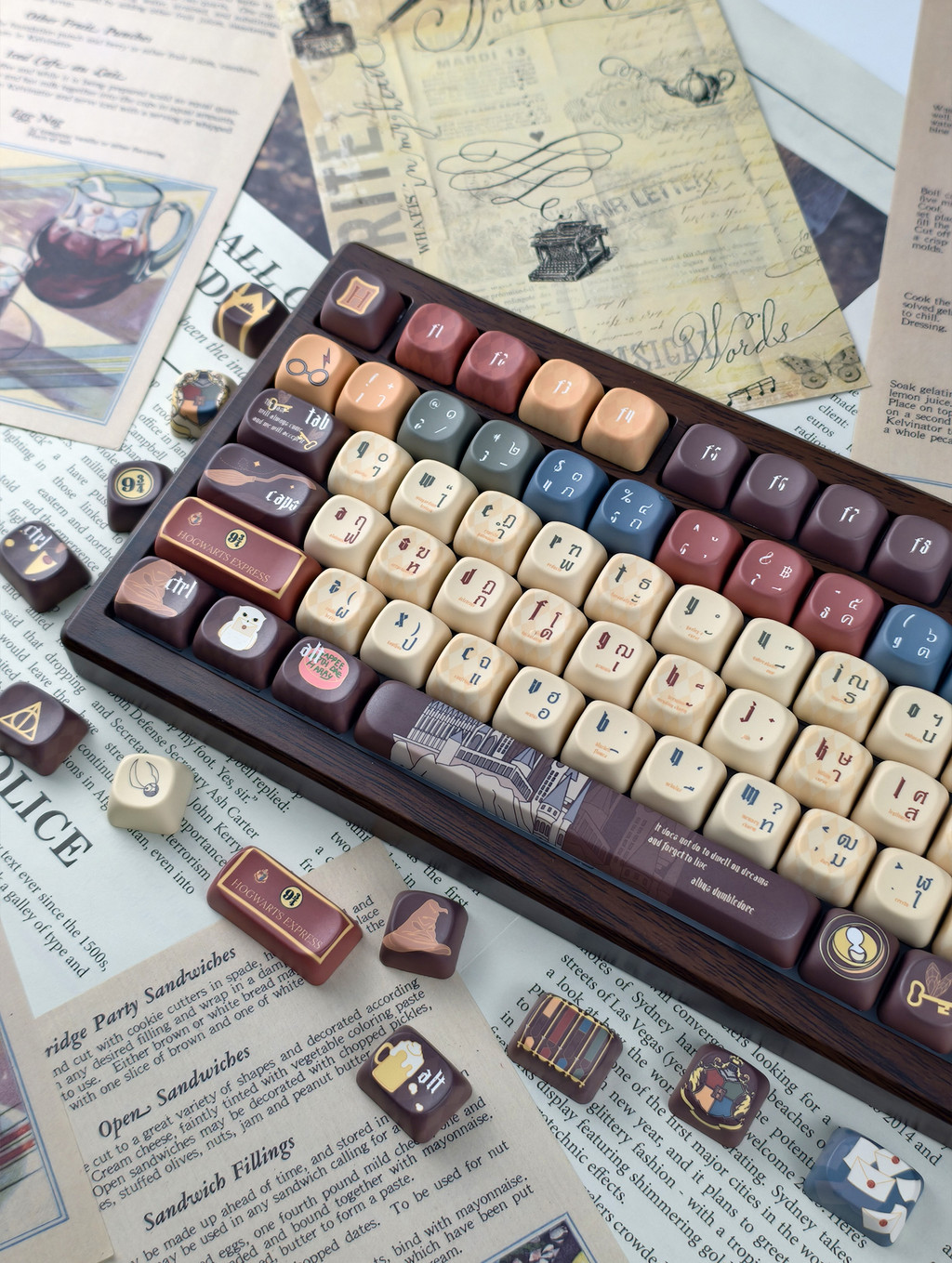 Harry Potter Thai Keycaps MOA/Cherry Profile PBT 125 คีย์ Wooting Aula ...