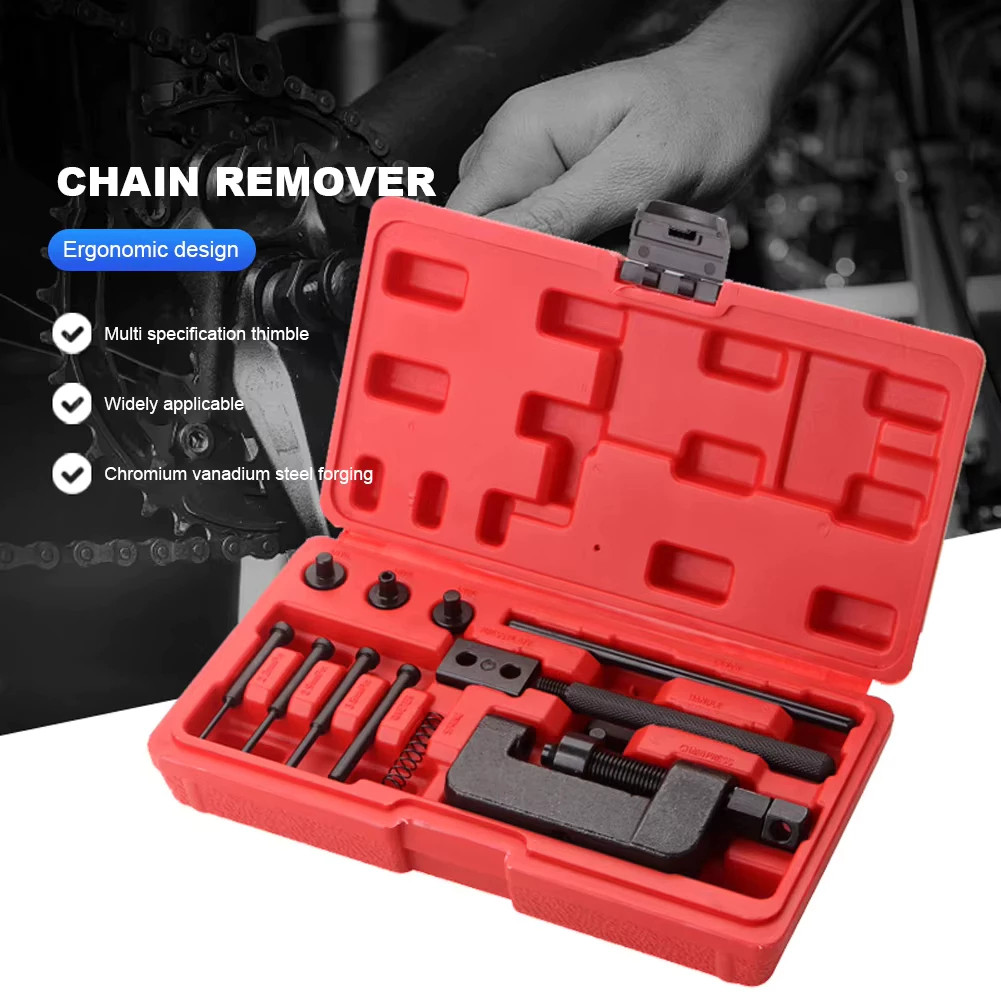 【COD】Chain Breaker Splitter Link Riveter Riveting Repair เครื่องมือ Set ...