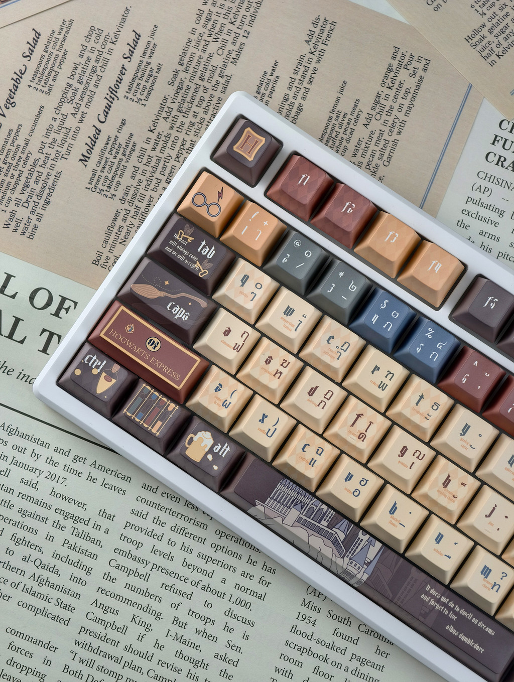 Harry Potter Thai Keycaps MOA/Cherry Profile PBT 125 คีย์ Wooting Aula ...