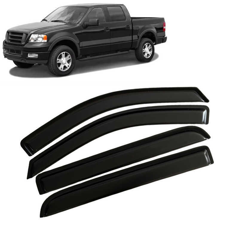 เหมาะสําหรับ Ford F-150 Super Crew 24-28 Rain Block Side Window ...