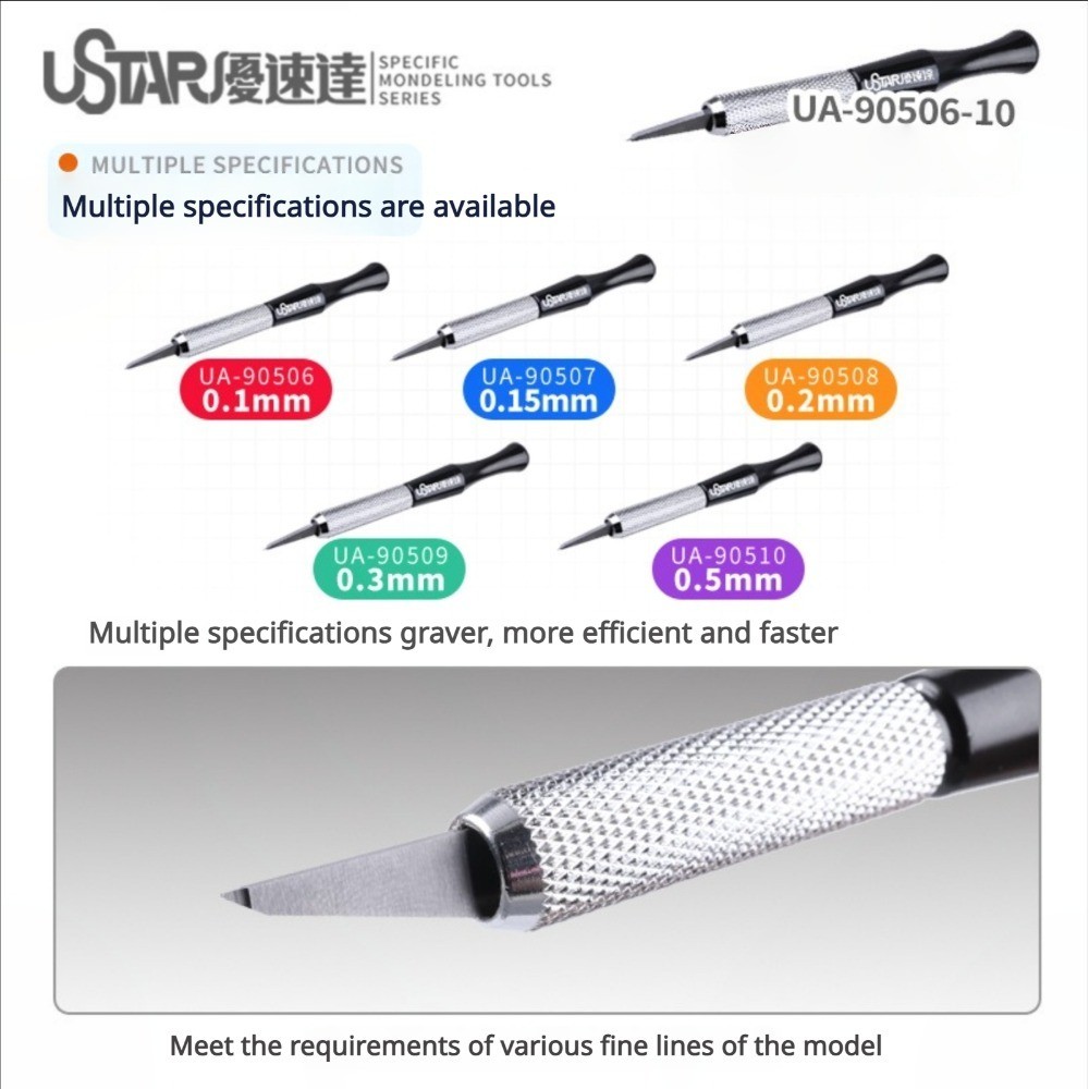 Ustar UA-90506 ~ 905510 เหล็กความแข็ง Sciber เครื่องหมายมีดรุ่นอาคารทํา ...