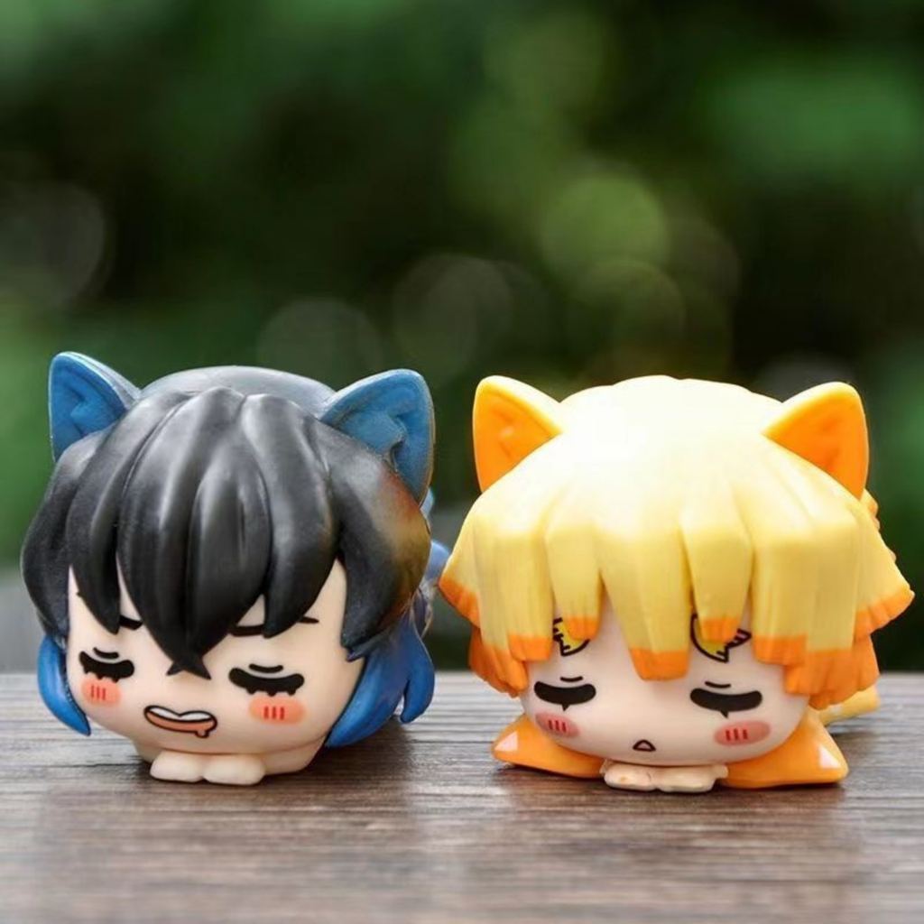 Anime Demon Slayer รูป Nezuko Tanjirou Zenitsu Inosuke Mini Figurine ...