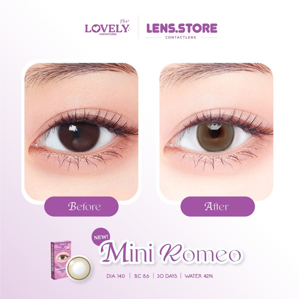 [ของแท้] คอนแทคเลนส์ Lovelyplus รุ่น Mini Romeo เลนส์ตาละมุน ตัดขอบเบาๆ ...