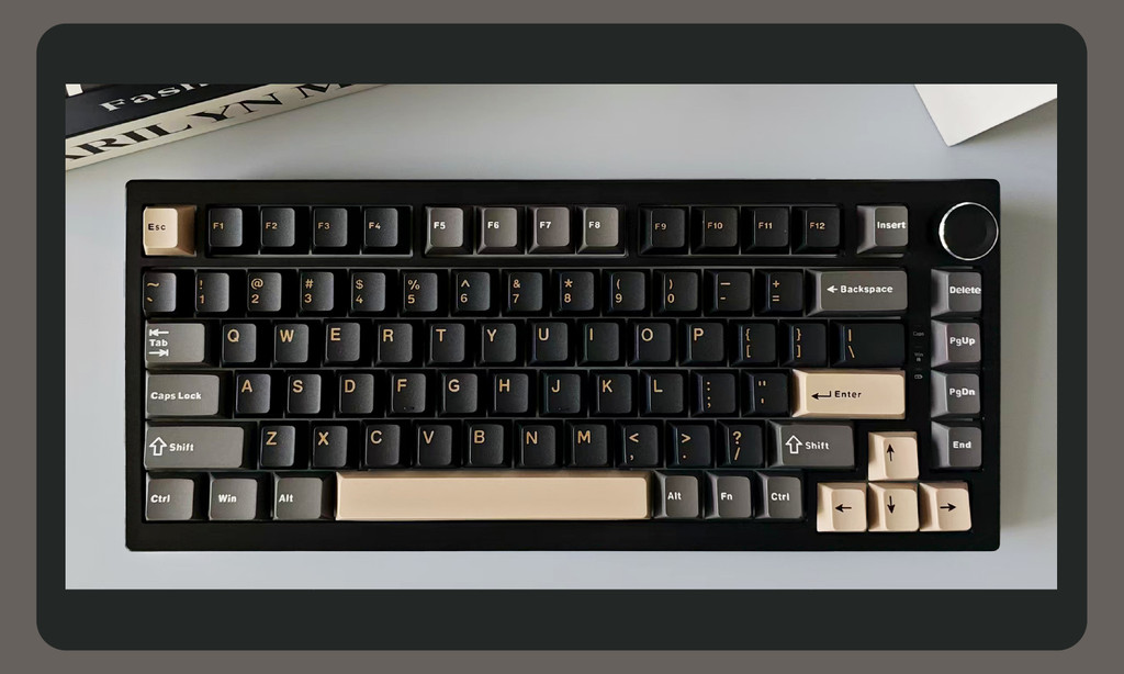 Obsidian Black Cherry Profile PBT Keycaps Double Shot Custom Keycaps ...