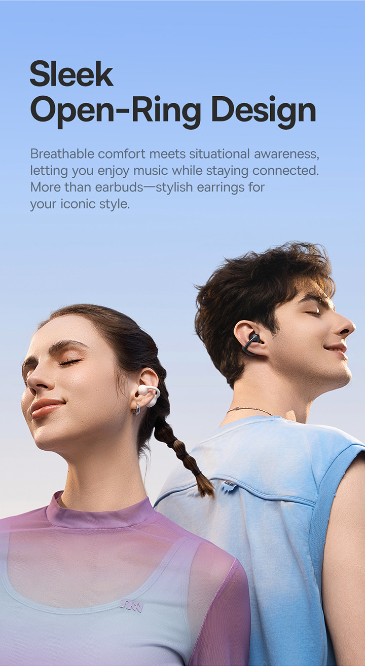 (New)Baseus หูฟังบลูทูธไร้สาย รุ่น Bass BC1 Open-Ear True Wireless ...