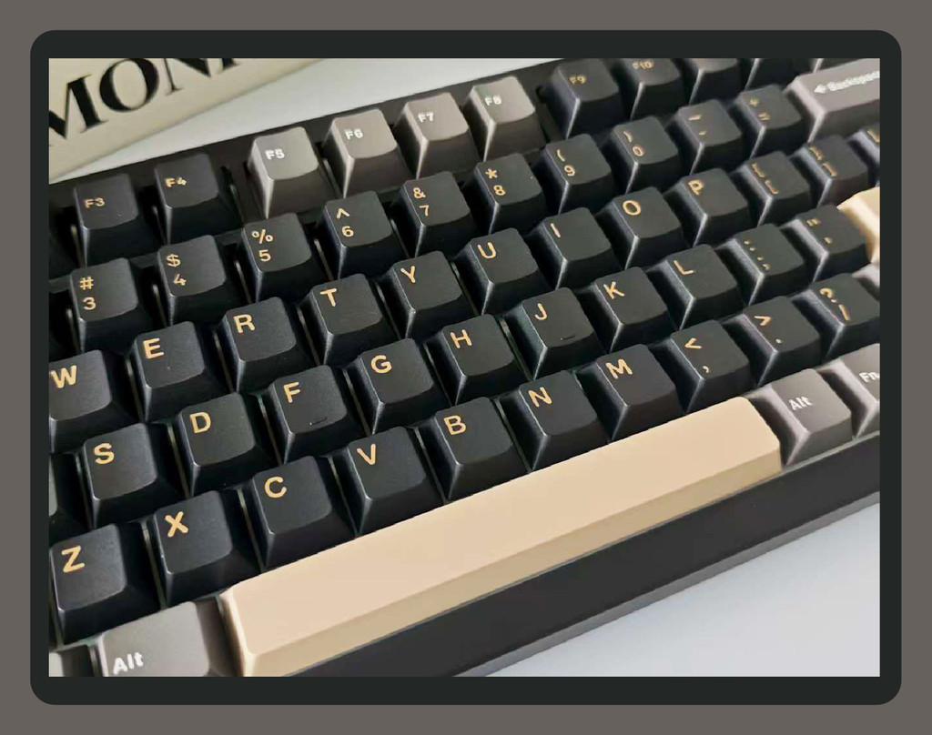 Obsidian Black Cherry Profile PBT Keycaps Double Shot Custom Keycaps ...