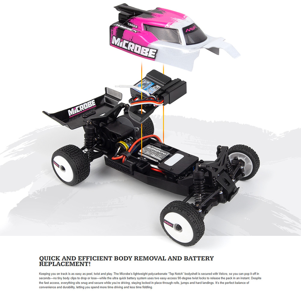 HPI Maverick Microbe 2WD แปรง 1/24 RC รีโมทคอนโทรลไฟฟ้ารุ่นรถ Off-road ...