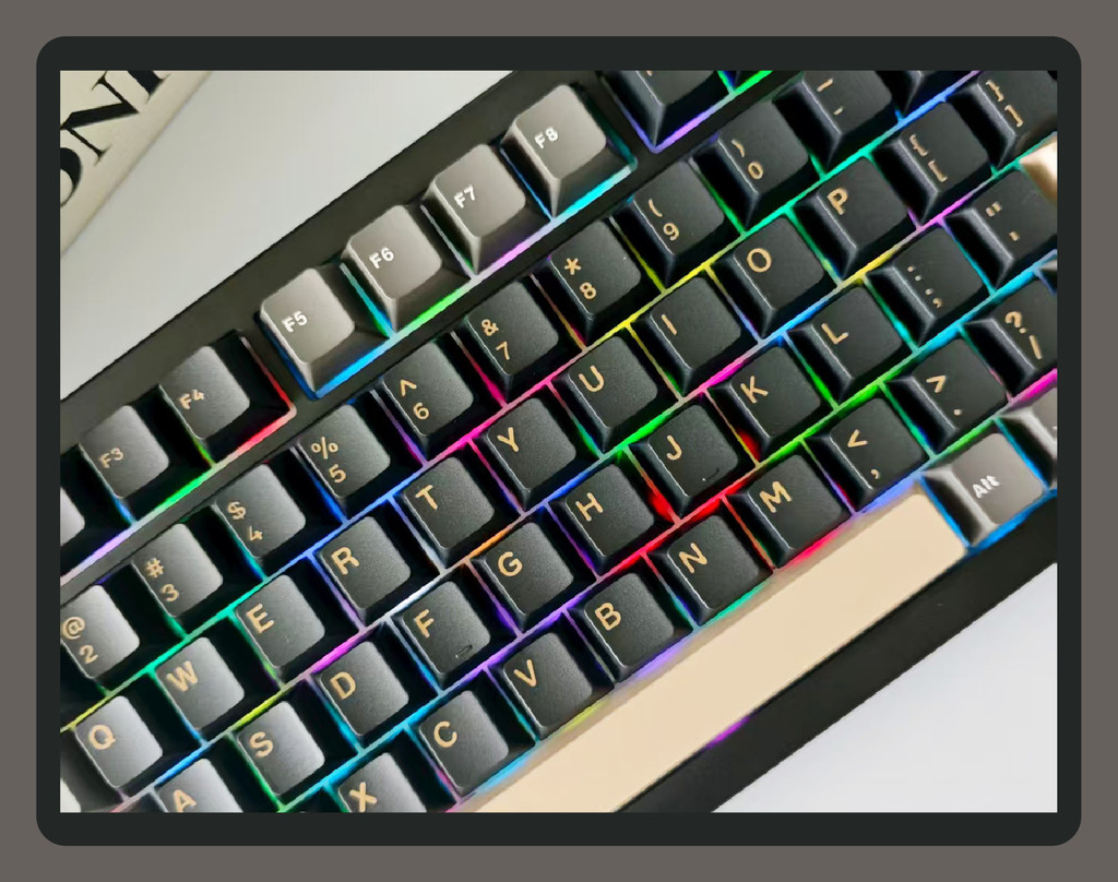 Obsidian Black Cherry Profile PBT Keycaps Double Shot Custom Keycaps ...