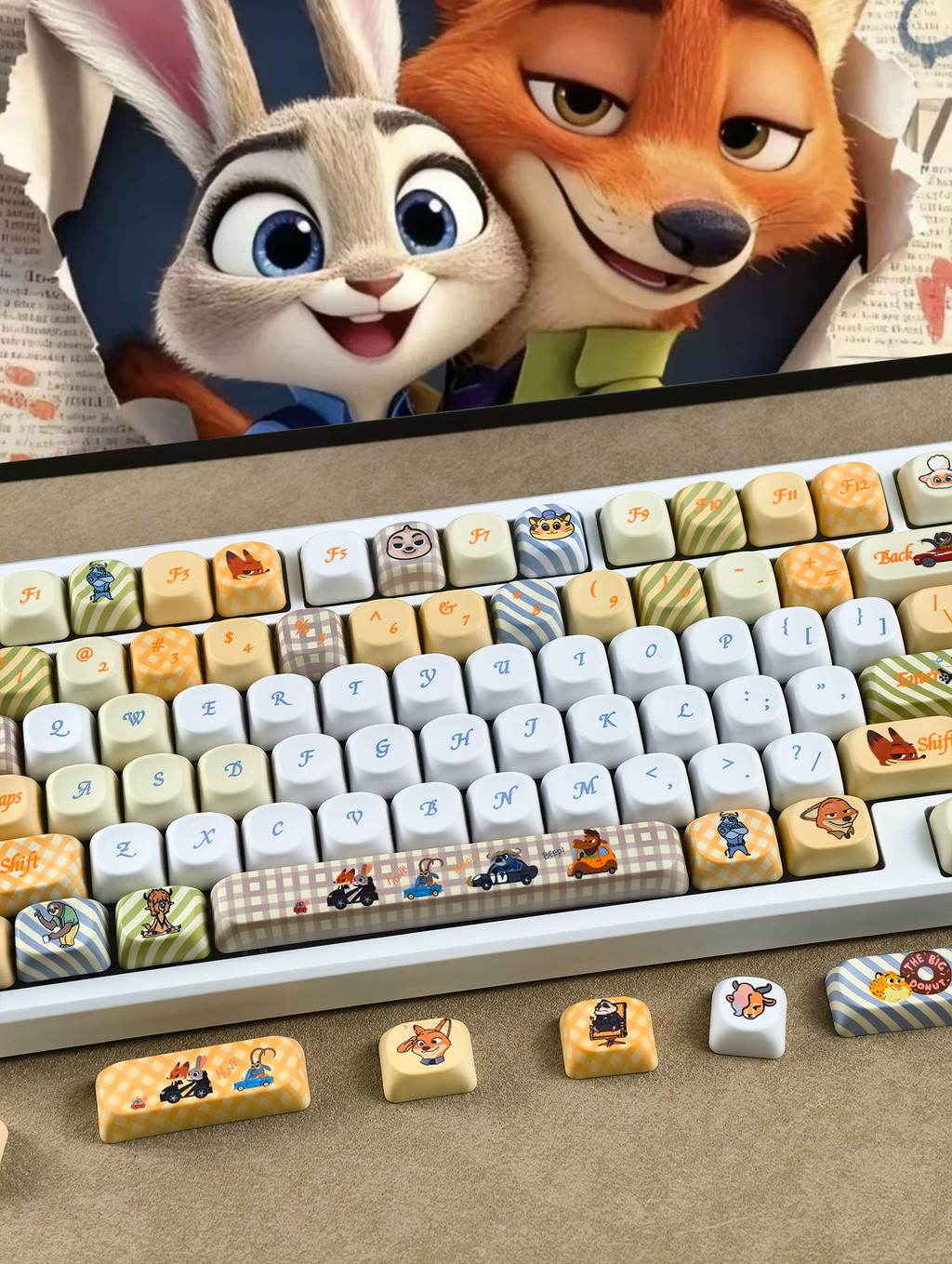 Zootopia Keycaps MOA Profile 130 คีย์ PBT Dye Sublimation Aula F75 F99 ...