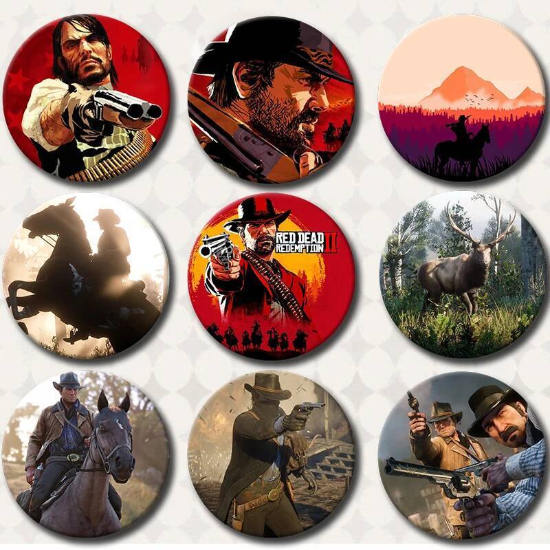 Red Dead Redemption 2 เกมเข็มกลัด RDR2 นุ่มปุ่ม Pin Coquette Arthur ...