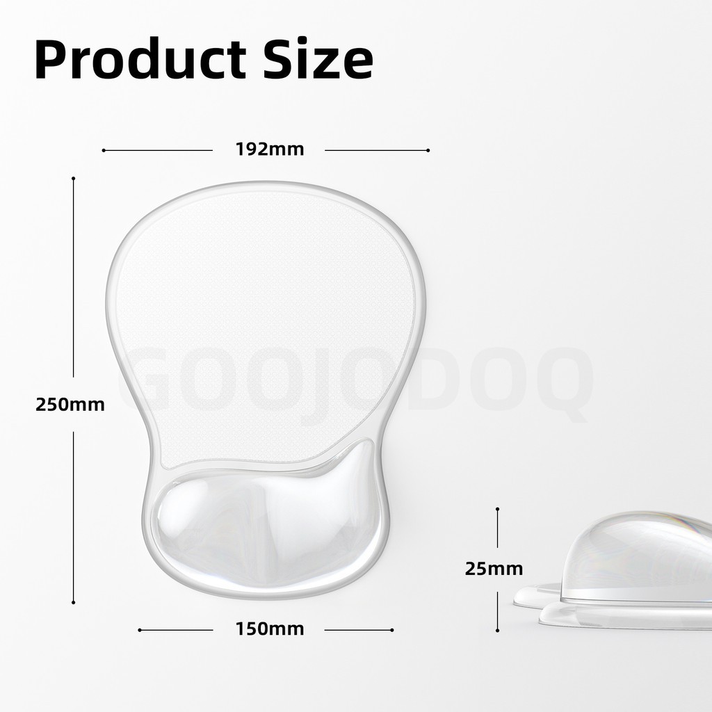 GOOJODOQ Mouse Pad Silicone Wrist Rest Design Resistant to Yellowing ...