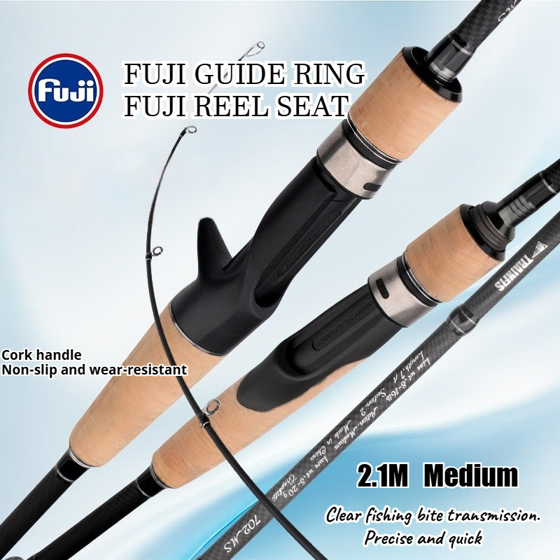 2.1M FUJI Guide ตกปลา Rod ยาว-Throw 40 + 30T X-CROSS High Carbon Spinng ...