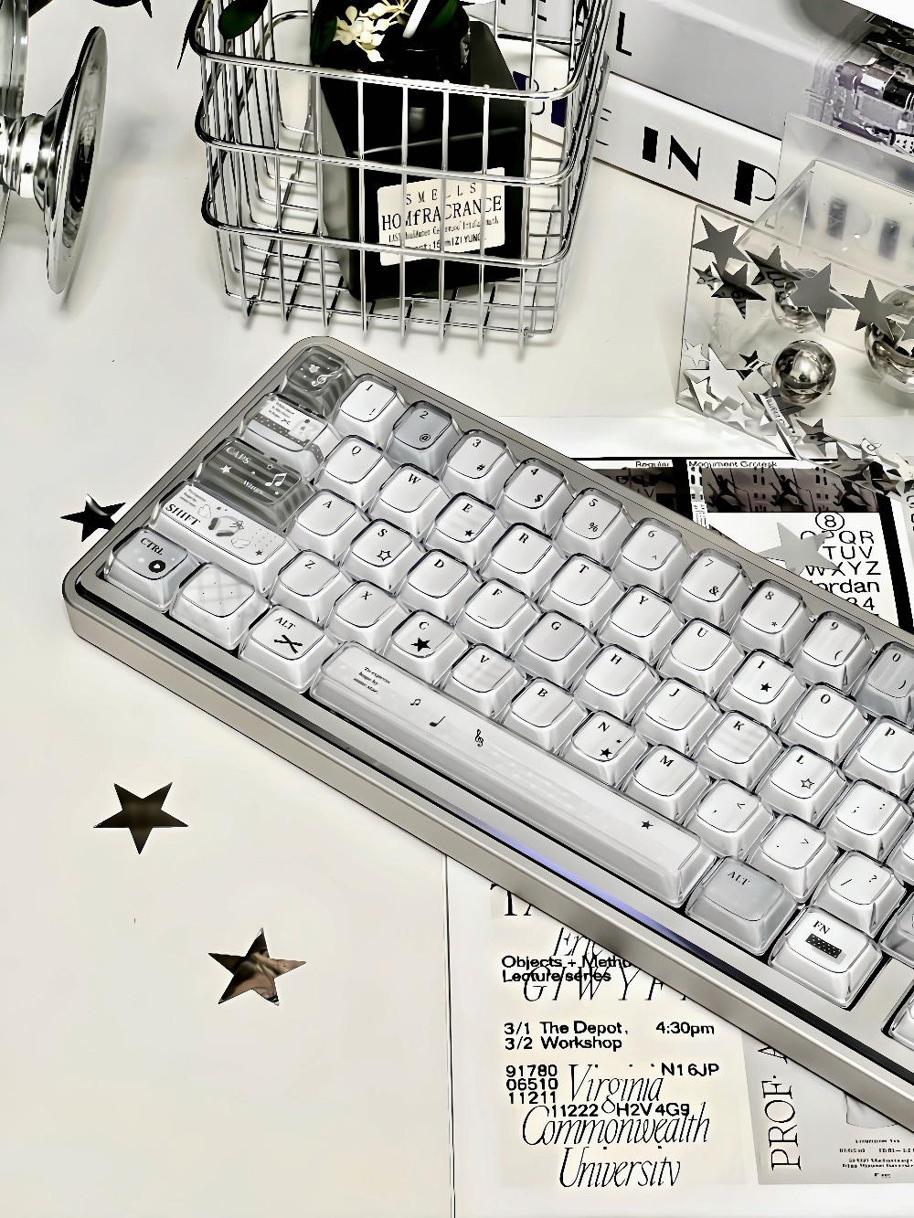 Asian Musical Notes Keycaps Cherry / KDA Profile 120 / 135 คีย์ PBT PC ...