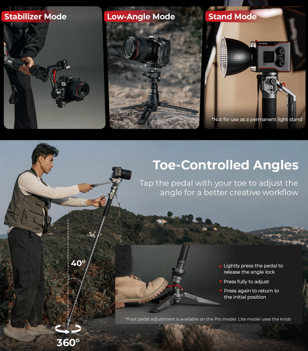 SmallRig 5565 Carbon Fiber Video Monopod ประกันศูนย์ไทย | Shopee Thailand