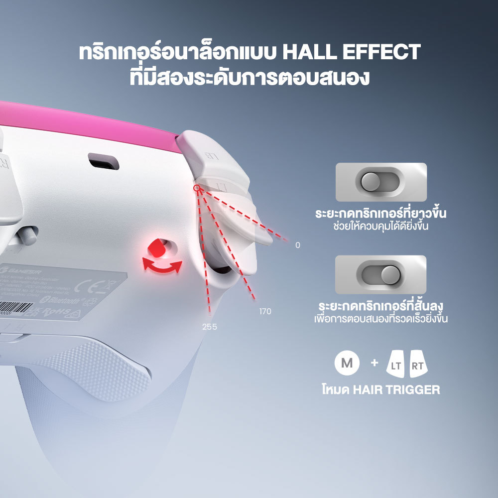 GameSir Super Nova (PINK) Multiplatform Game Controller จอยเกมไร้สาย ...