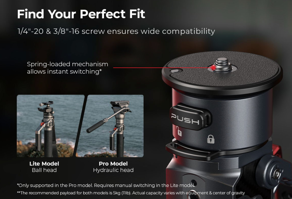 SmallRig 5565 Carbon Fiber Video Monopod ประกันศูนย์ไทย | Shopee Thailand