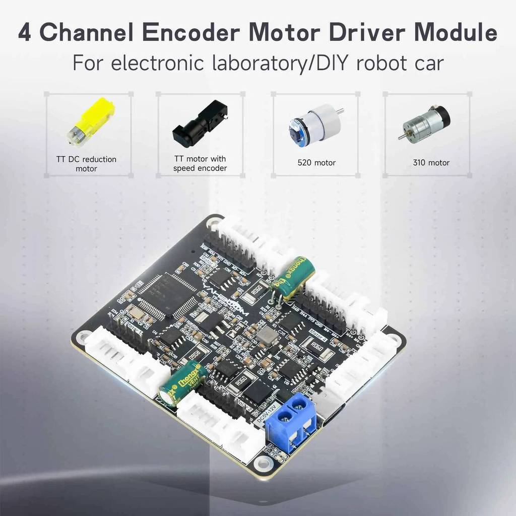 4-Channel Encoder โมดูลไดร์เวอร์มอเตอร์ป้องกันแรงดันไฟฟ้าประสิทธิภาพสูง ...