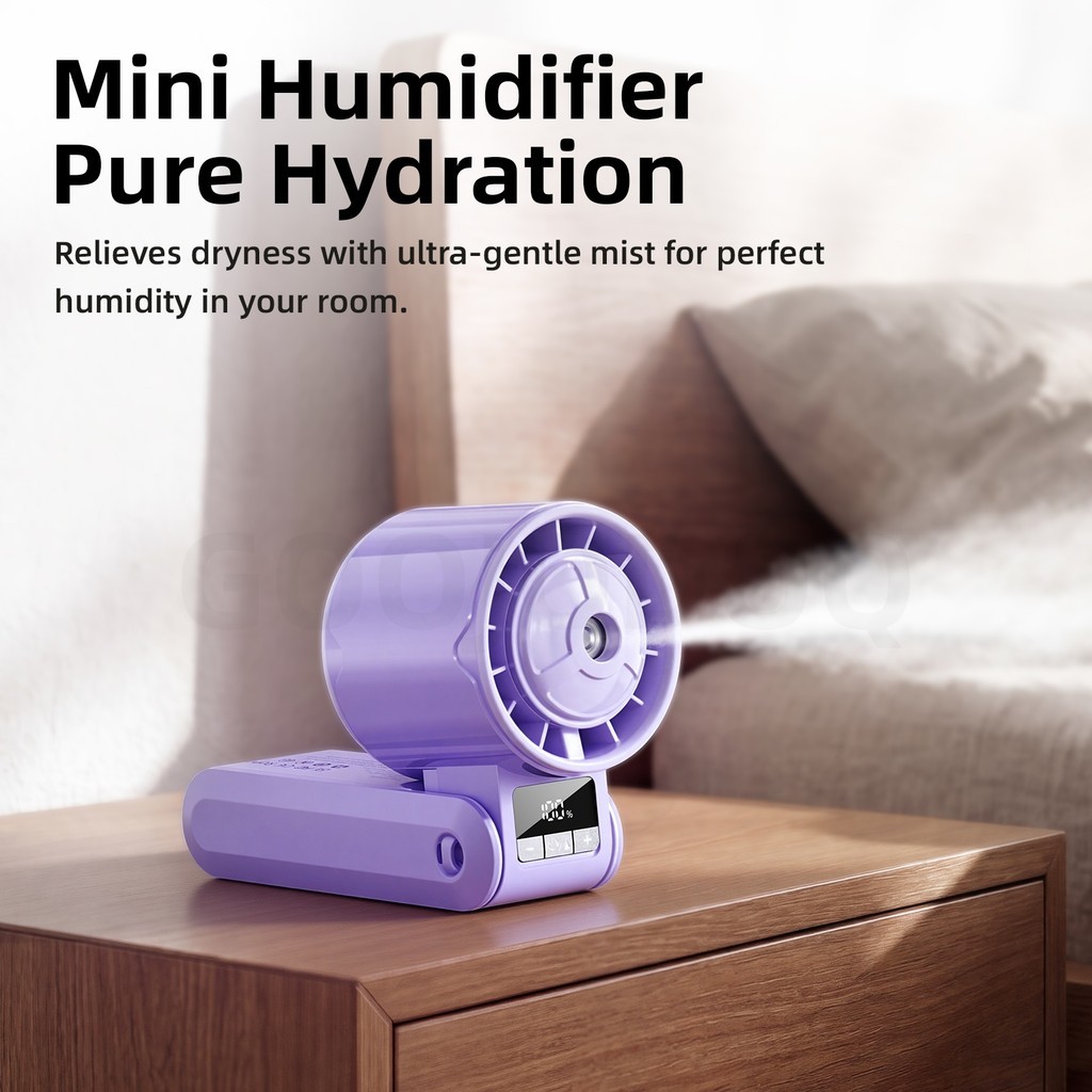 GOOJODOQ GFS023 High-Speed Fan with Humidifying Spray Function 100° Fan ...