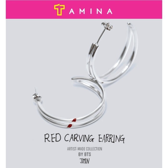 タレントグッズ ジミン BTS [JIMIN] RED CARVING EARRING