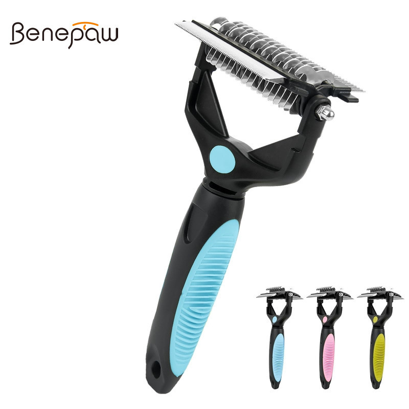 Benepaw 4-in-1 Dematting and Undercoat Rake