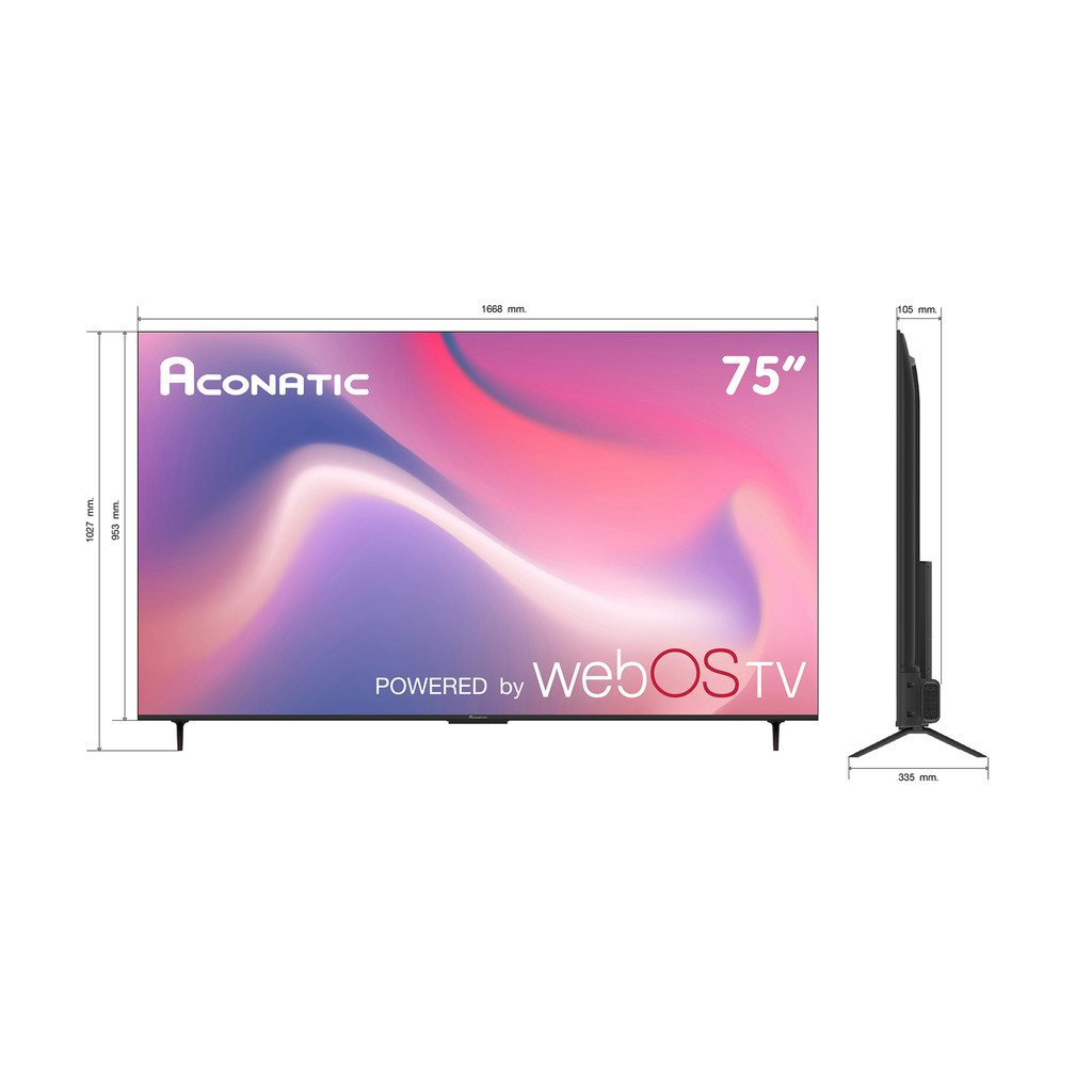 (NEW 2025) Aconatic ทีวี 75 นิ้ว 4K HDR10 WebOS TV รุ่น 75US900AN Magic ...