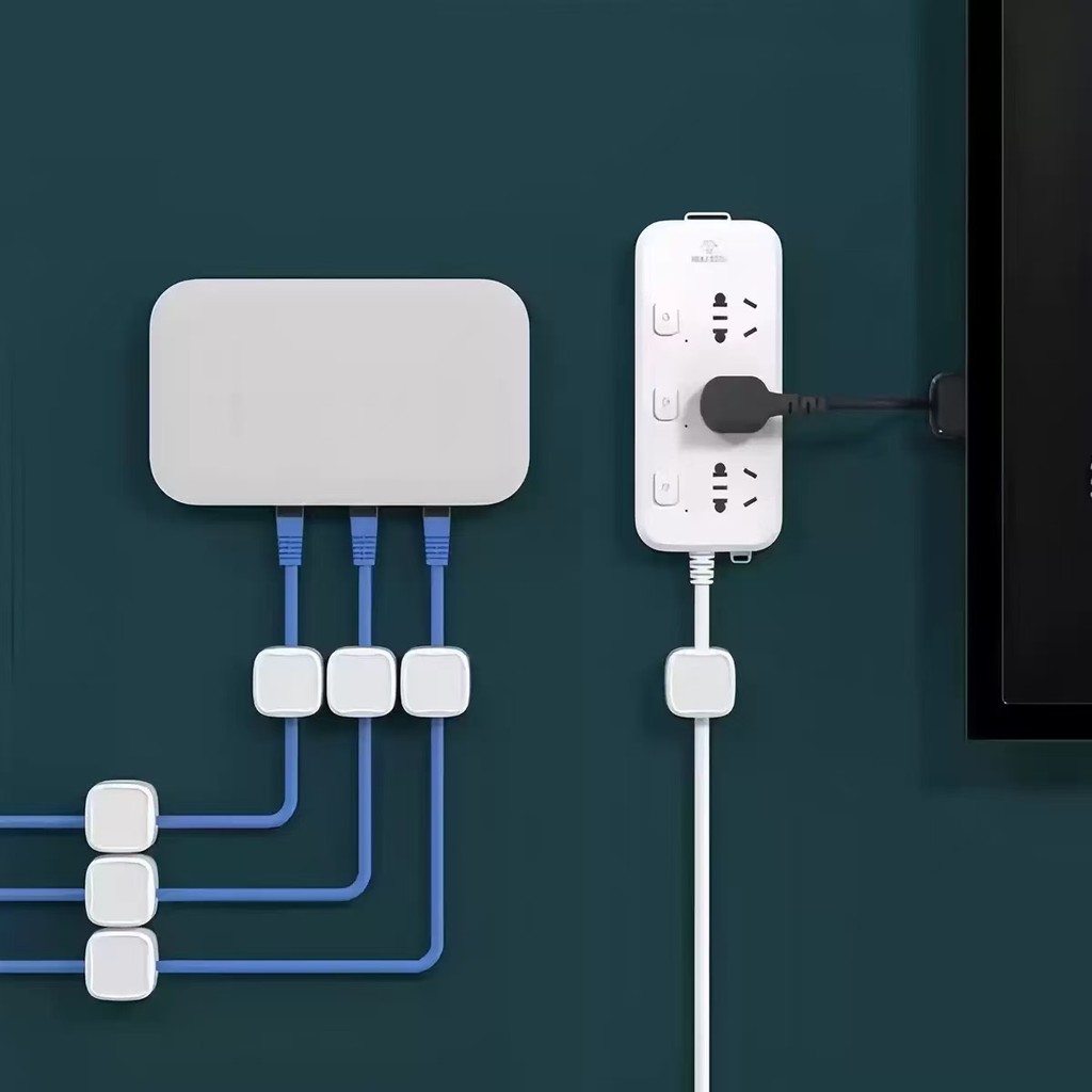 ร้านมิกะ Magnetic Cable Organizer Nail-Free Self-Adhesive Data Cable ...